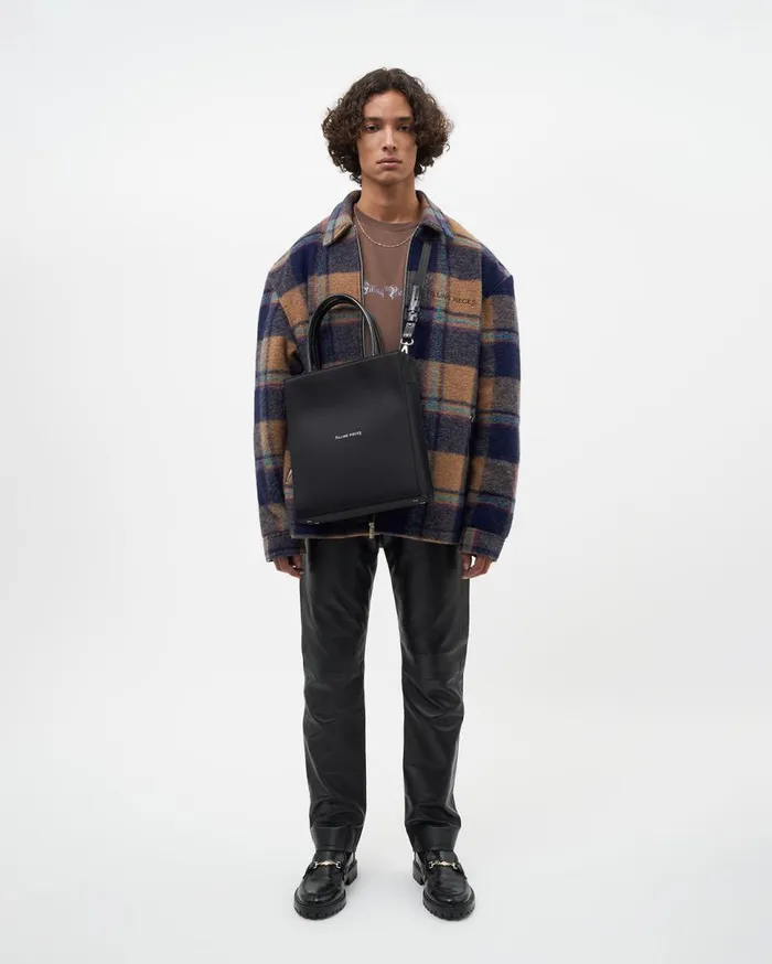 Tote Bag Medium Nylon Black MenWomen Filling Pieces Bags and Leather Goods