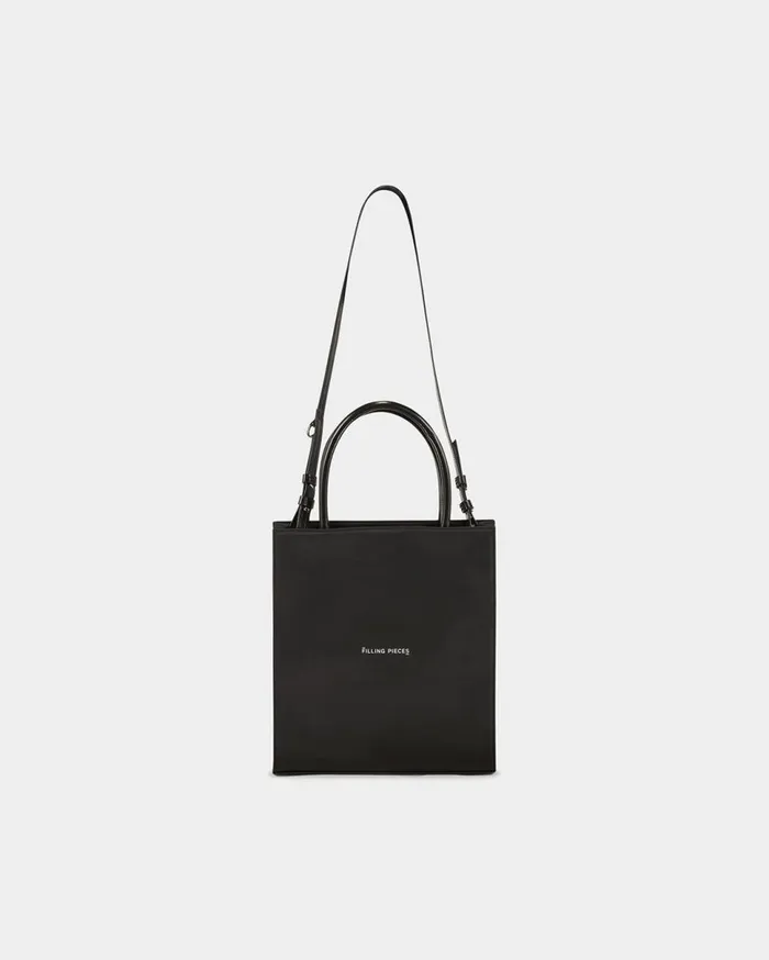 Tote Bag Medium Nylon Black WomenMen Filling Pieces Bags and Leather Goods