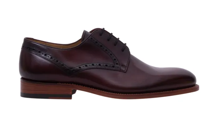 Trent 2 8211 Hand Brushed Burgundy Mens Barker Shoes Brogues