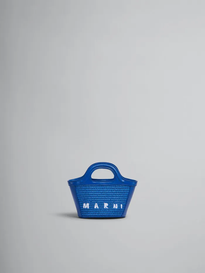 Tropicalia Micro Bag In Blue Leather And Raffiaeffect Fabric Women Marni Tropicalia Bag Tropicalia Micro Bag In Blue Leather And Raffiaeffect Fabric Women Marni Tropicalia Bag