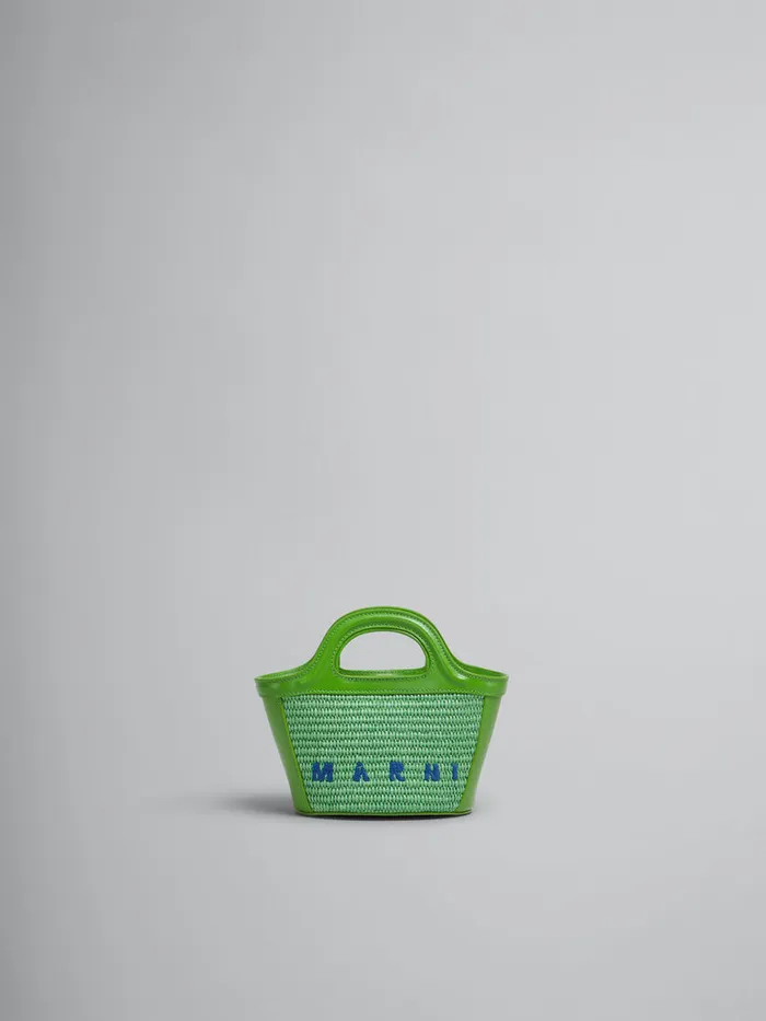 Tropicalia Micro Bag In Green Leather And Raffiaeffect Fabric Women Marni Tropicalia Bag Tropicalia Micro Bag In Green Leather And Raffiaeffect Fabric Women Marni Tropicalia Bag