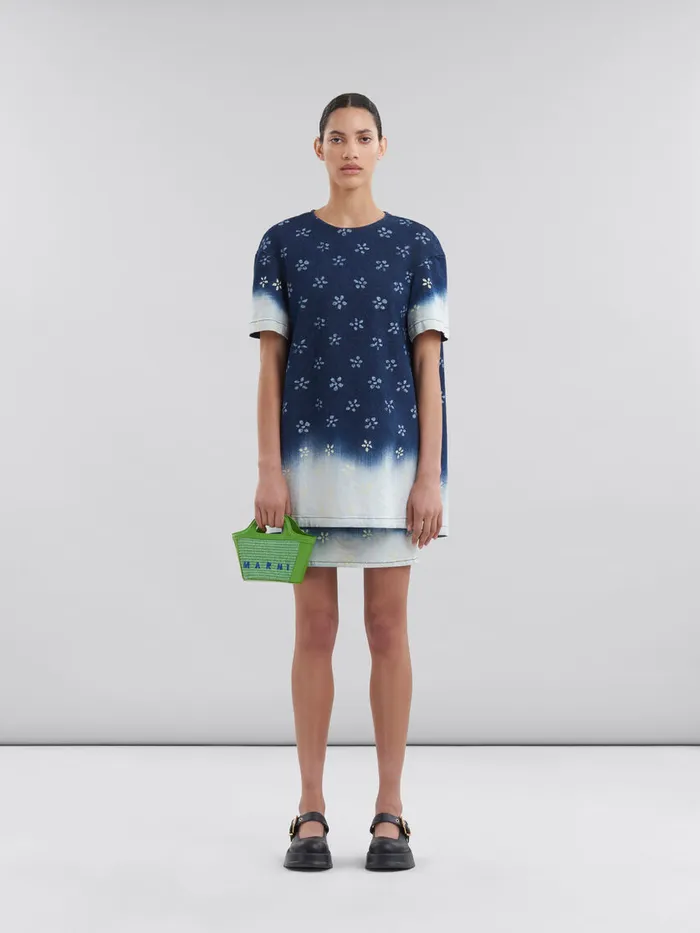 Tropicalia Micro Bag In Green Leather And Raffiaeffect Fabric Women Marni Tropicalia Bag