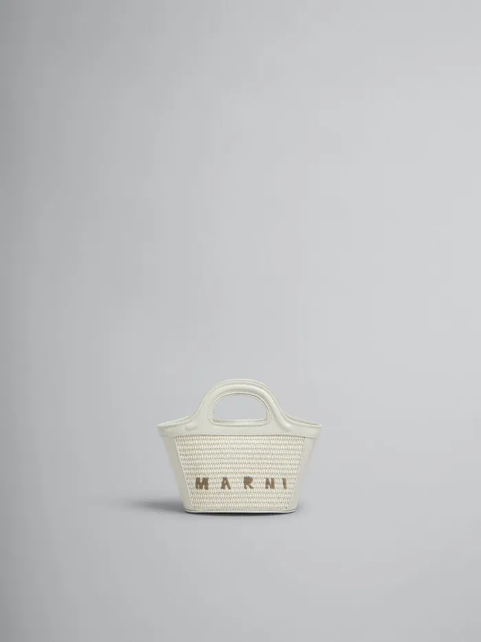 Tropicalia Micro Bag In Light Blue Leather And Raffiaeffect Fabric Women Marni Tropicalia Bag Tropicalia Micro Bag In Light Blue Leather And Raffiaeffect Fabric Women Marni Tropicalia Bag