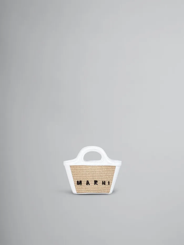 Tropicalia Micro Bag In White Leather And Raffiaeffect Fabric Women Marni Tropicalia Bag Tropicalia Micro Bag In White Leather And Raffiaeffect Fabric Women Marni Tropicalia Bag