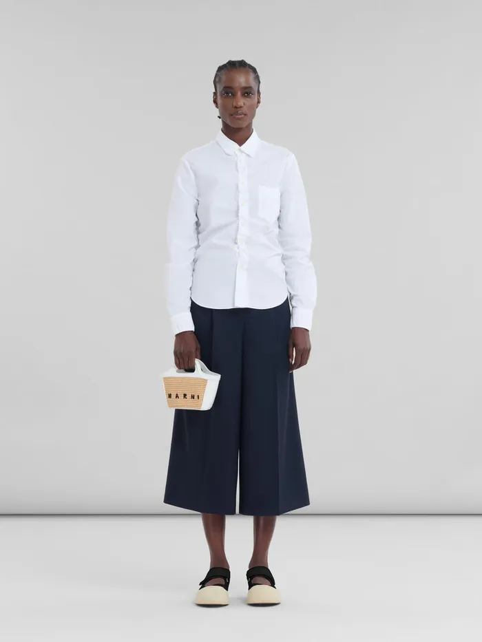 Tropicalia Micro Bag In White Leather And Raffiaeffect Fabric Women Marni Tropicalia Bag