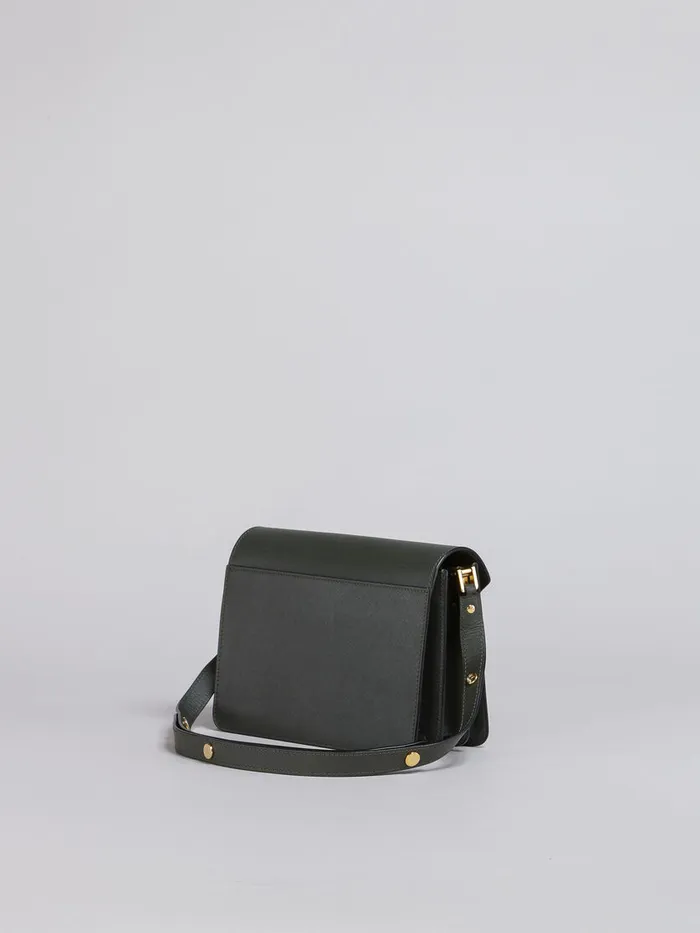 TRUNK Medium Bag In Green Saffiano Leather Women Marni Shoulder Bags