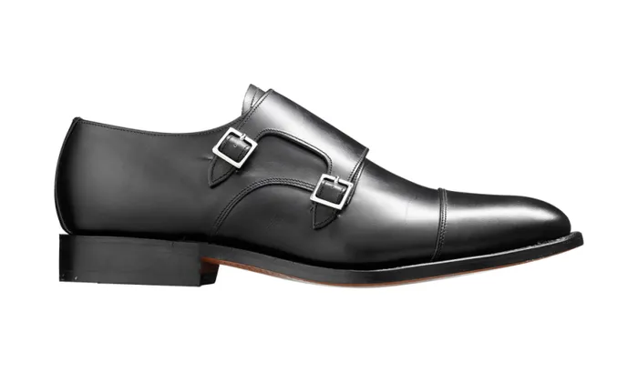 Tunstall 8211 Black Calf Mens Barker Shoes Monk Straps