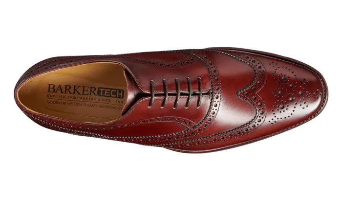Turing 8211 Cherry Calf Mens Barker Shoes Brogues