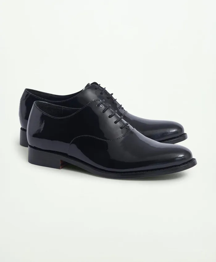 Tuxedo Shop Men Brooks Brothers Cooper Patent Oxfords Black