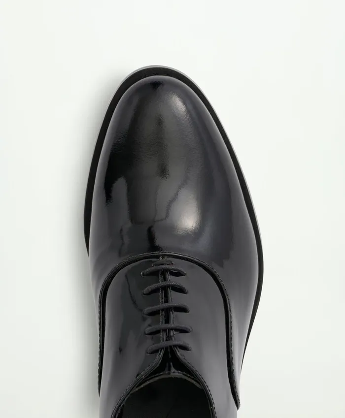 Tuxedo Shop Men Brooks Brothers Cooper Patent Oxfords Black