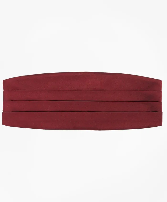 Tuxedo Shop Men Brooks Brothers FourPleat Cummerbund Burgundy