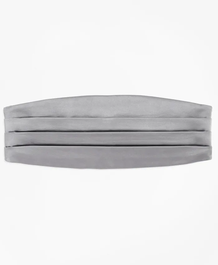 Tuxedo Shop Men Brooks Brothers FourPleat Cummerbund Grey