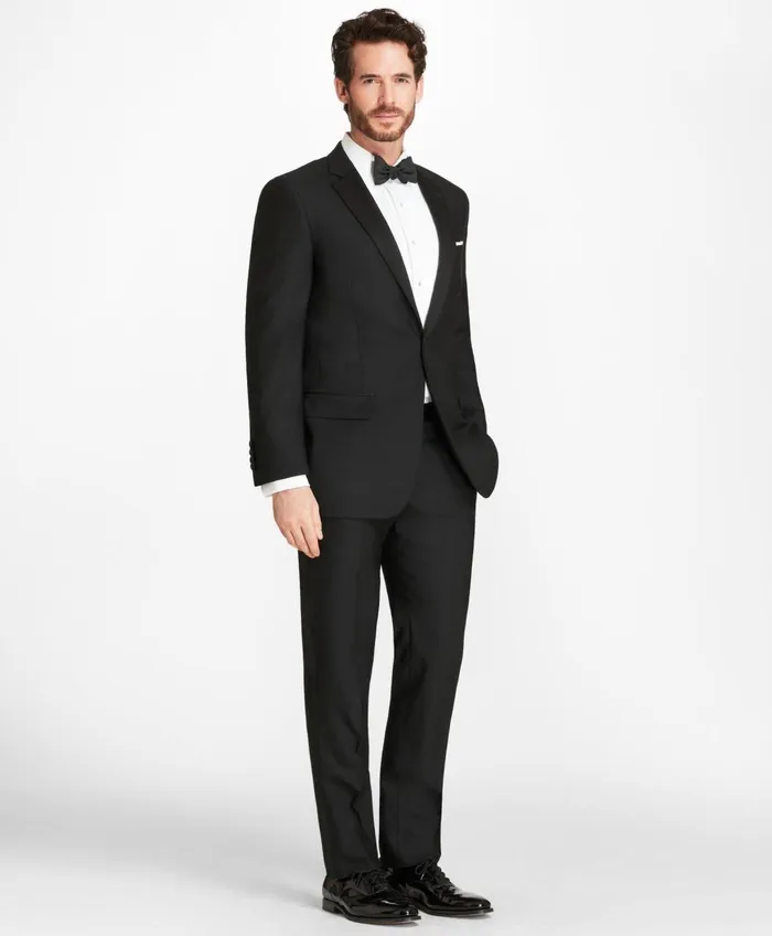 Tuxedo Shop Men Brooks Brothers Madison Fit OneButton 1818 Tuxedo Black