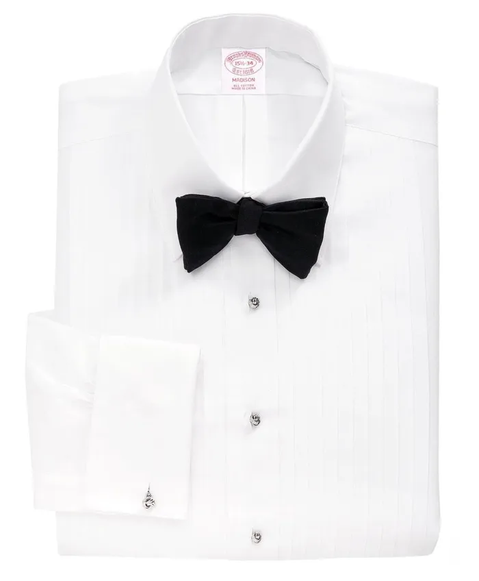 Tuxedo Shop Men Brooks Brothers Madison Fit TenPleat Tennis Collar Tuxedo Shirt White Tuxedo Shop Men Brooks Brothers Madison Fit TenPleat Tennis Collar Tuxedo Shirt White