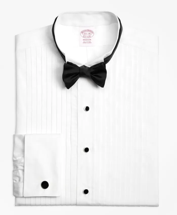 Tuxedo Shop Men Brooks Brothers Madison Fit TenPleat Wing Collar Tuxedo Shirt White Tuxedo Shop Men Brooks Brothers Madison Fit TenPleat Wing Collar Tuxedo Shirt White