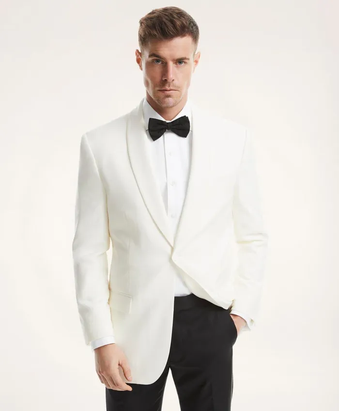 Tuxedo Shop Men Brooks Brothers Madison Fit Wool Tuxedo Jacket White