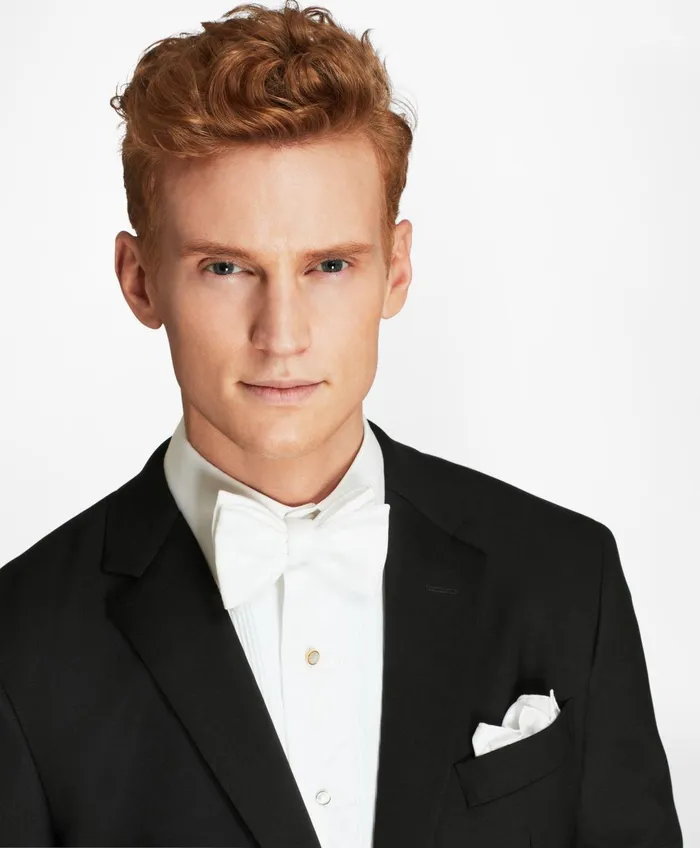 Tuxedo Shop Men Brooks Brothers Milano Fit OneButton 1818 Tuxedo Black