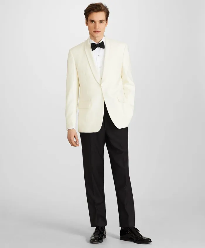 Tuxedo Shop Men Brooks Brothers Milano Fit Wool Tuxedo Jacket White