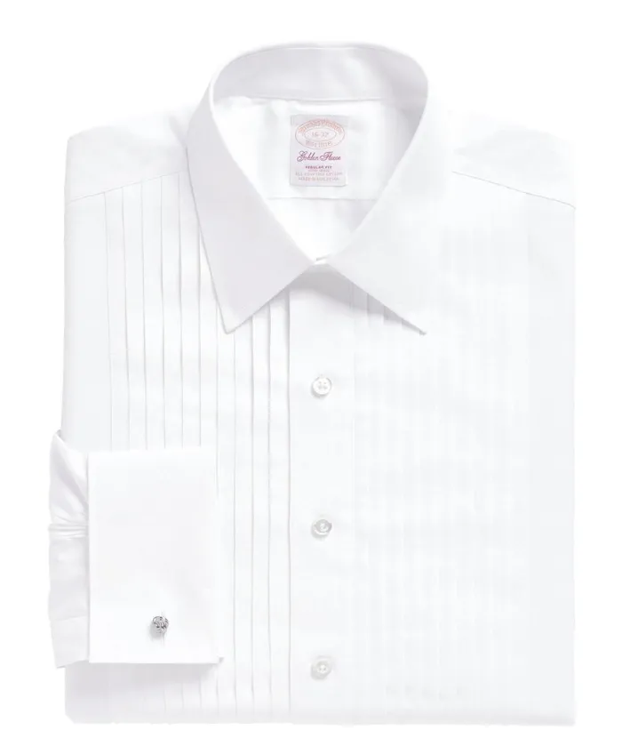 Tuxedo Shop Men Brooks Brothers NonIron Madison Fit Golden Fleece Tuxedo Shirt White