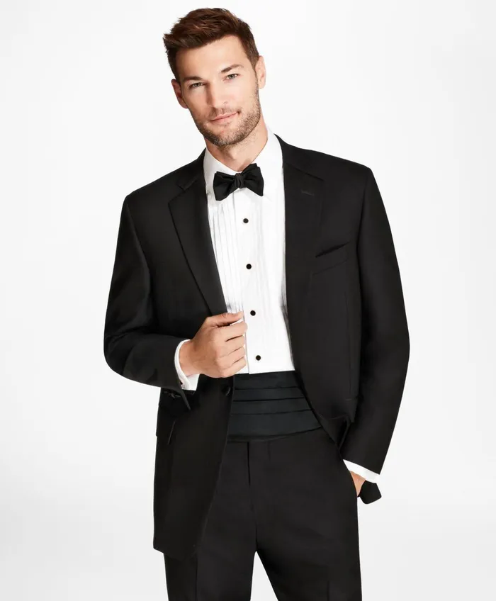 Tuxedo Shop Men Brooks Brothers Regent Fit OneButton 1818 Tuxedo Black