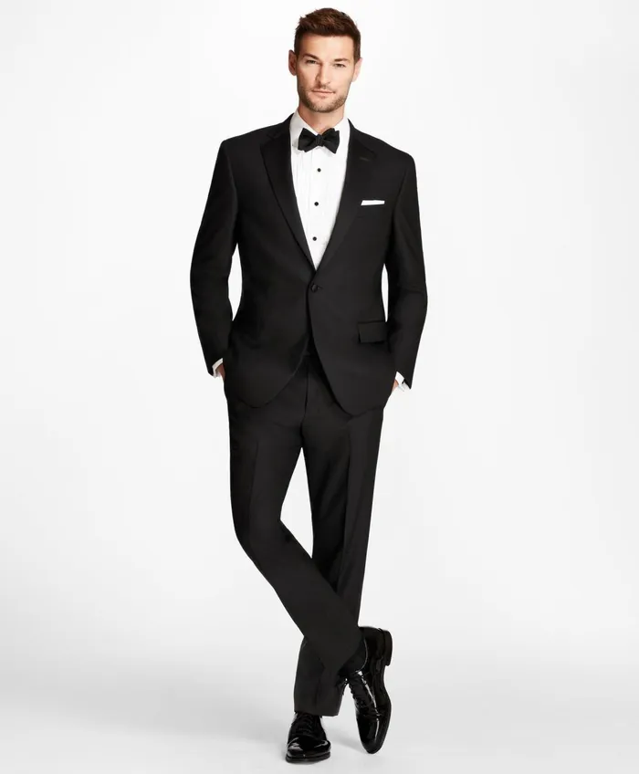 Tuxedo Shop Men Brooks Brothers Regent Fit OneButton 1818 Tuxedo Black