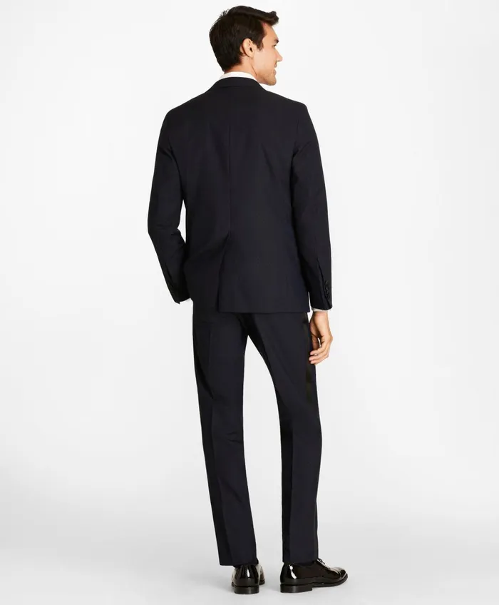 Tuxedo Shop Men Brooks Brothers Regent Fit OneButton Jacquard Tuxedo Navy
