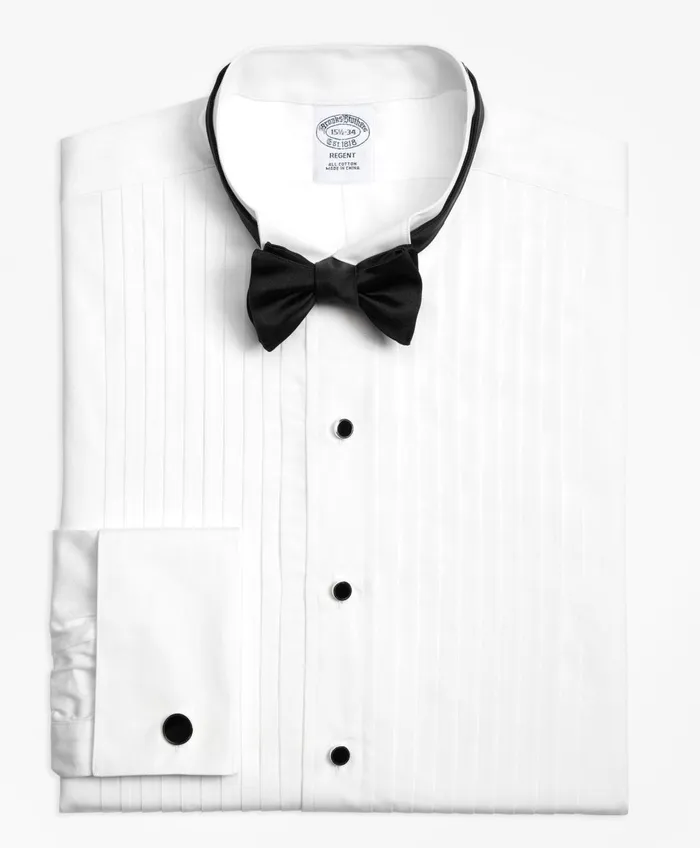 Tuxedo Shop Men Brooks Brothers Regent Fit TenPleat Wing Collar Tuxedo Shirt White Tuxedo Shop Men Brooks Brothers Regent Fit TenPleat Wing Collar Tuxedo Shirt White
