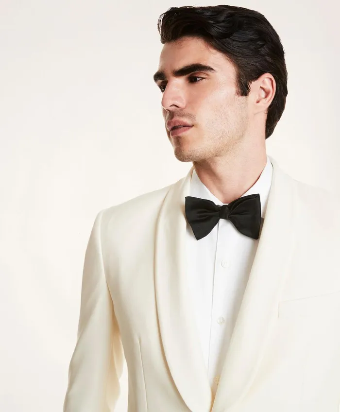Tuxedo Shop Men Brooks Brothers Regent Fit Wool Tuxedo Jacket White