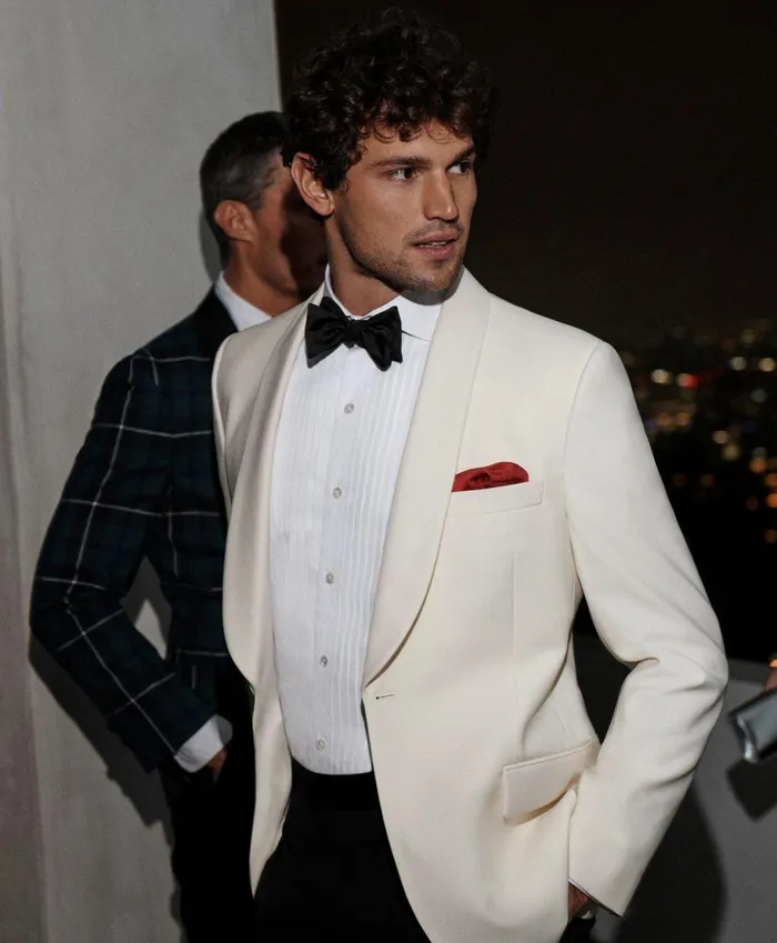 Tuxedo Shop Men Brooks Brothers Regent Fit Wool Tuxedo Jacket White