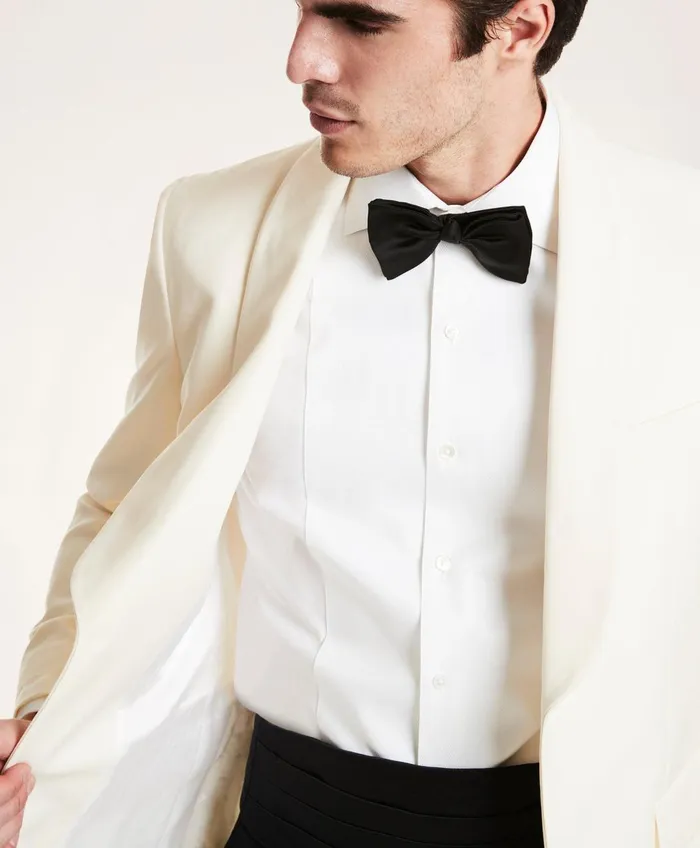 Tuxedo Shop Men Brooks Brothers Regent Fit Wool Tuxedo Jacket White