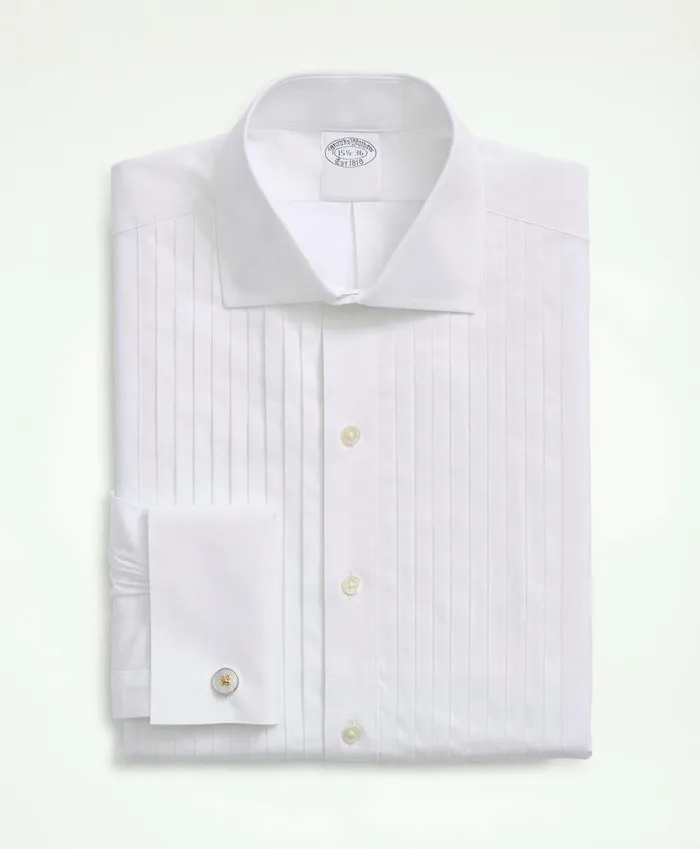 Tuxedo Shop Men Brooks Brothers Stretch Cotton Broadcloth English Collar 10Pleat Tuxedo Shirt White Tuxedo Shop Men Brooks Brothers Stretch Cotton Broadcloth English Collar 10Pleat Tuxedo Shirt White