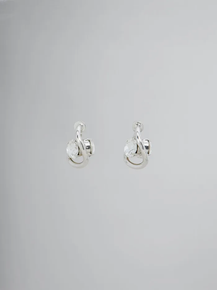 Twisted Hoop Earrings With Rhinestone Details Women Marni Earrings