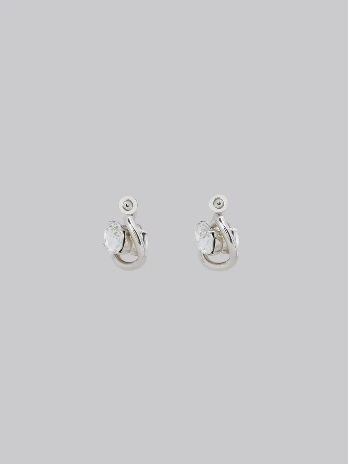 Twisted Hoop Earrings With Rhinestone Details Women Marni Earrings