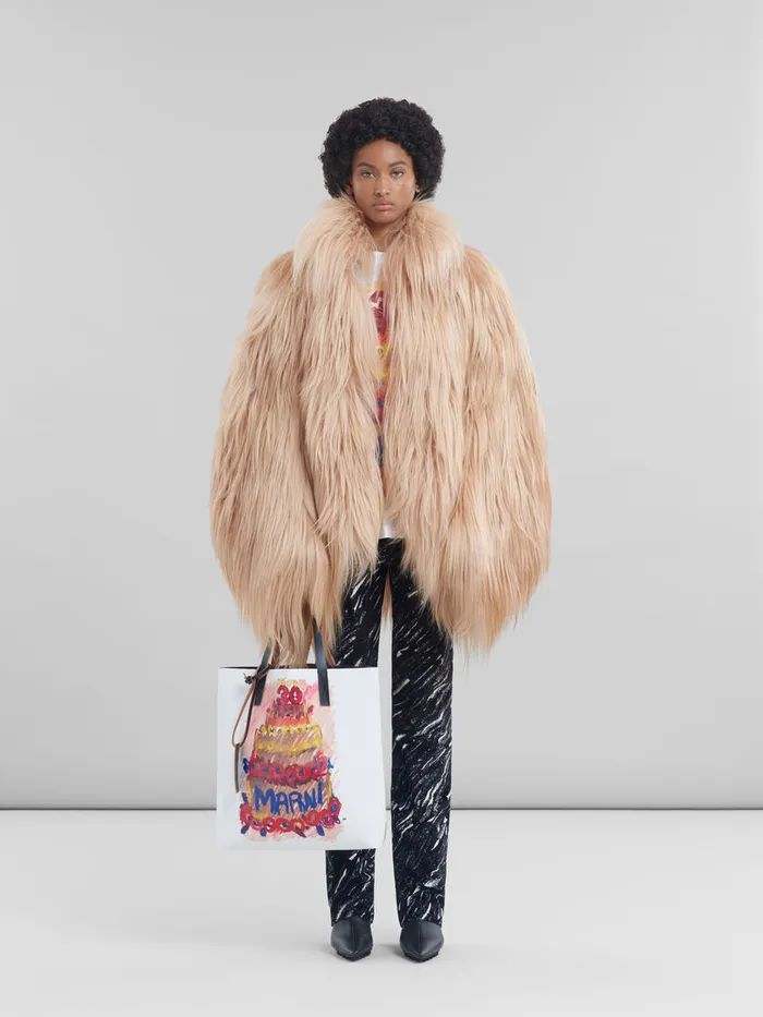 Two Tone Tribeca Tote With Marni 30th Anniversary Print Women Marni Tote Bags