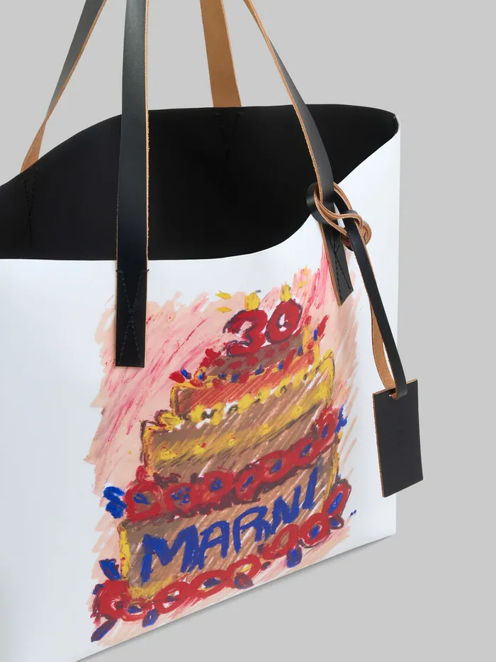Two Tone Tribeca Tote With Marni 30th Anniversary Print Women Marni Tote Bags