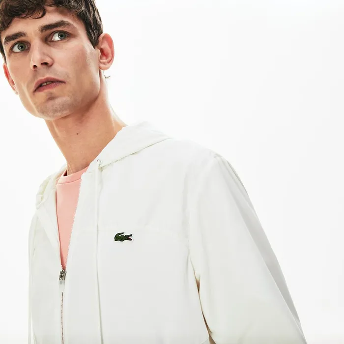 TwoTone ZipUp Jacket White Mens Lacoste Jackets and Coats Online Outlet Store TwoTone ZipUp Jacket White Mens Lacoste Jackets and Coats Online Outlet Store