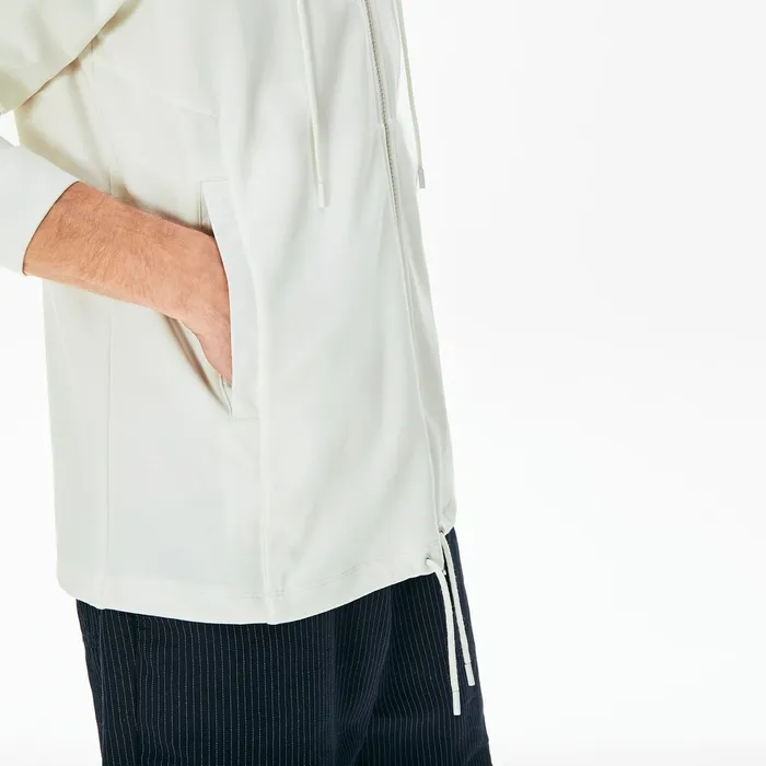 TwoTone ZipUp Jacket White Mens Lacoste Jackets and Coats Online Outlet Store