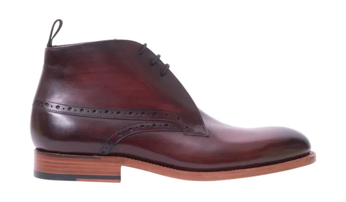 Tyne 2 8211 Hand Brushed Burgundy Mens Barker Shoes Boots