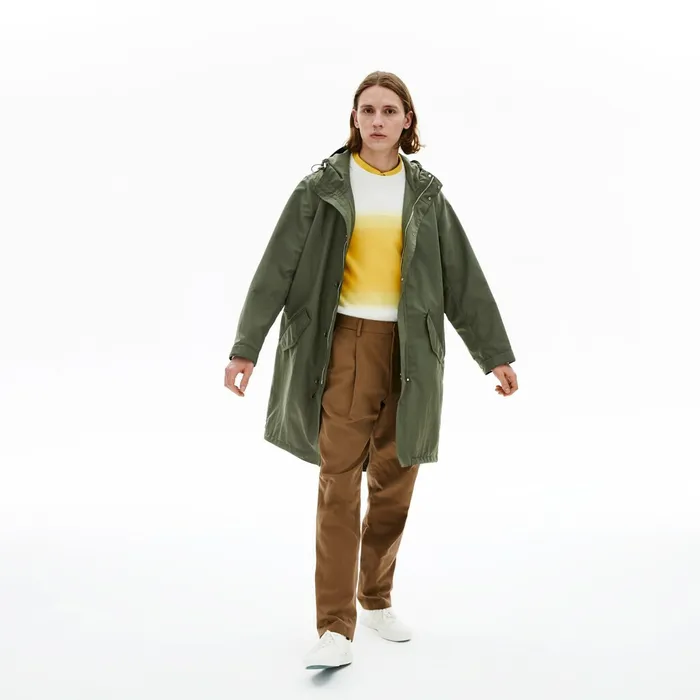 UltraLight Hooded Long Parka Khaki Green Mens Lacoste Jackets and Coats Online Outlet Store UltraLight Hooded Long Parka Khaki Green Mens Lacoste Jackets and Coats Online Outlet Store