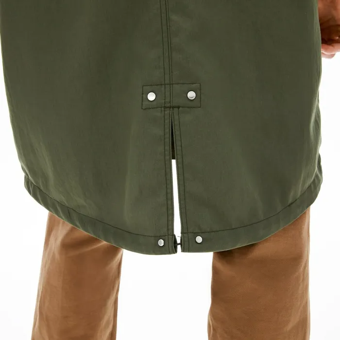 UltraLight Hooded Long Parka Khaki Green Mens Lacoste Jackets and Coats Online Outlet Store