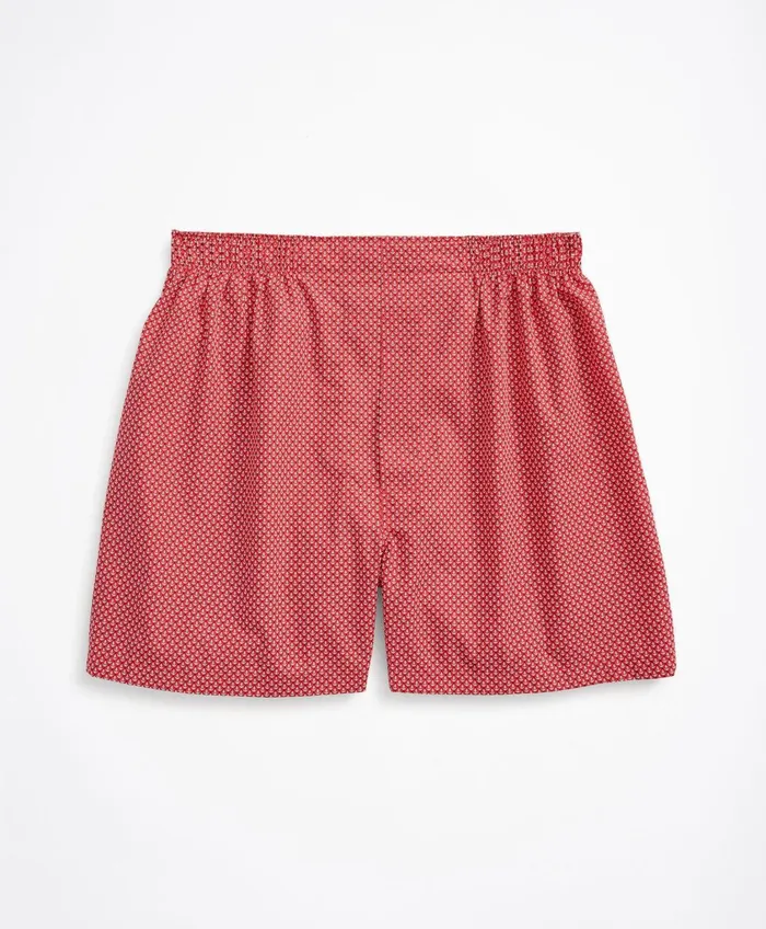 Underwear Men Brooks Brothers Anchor Motif Boxers Red
