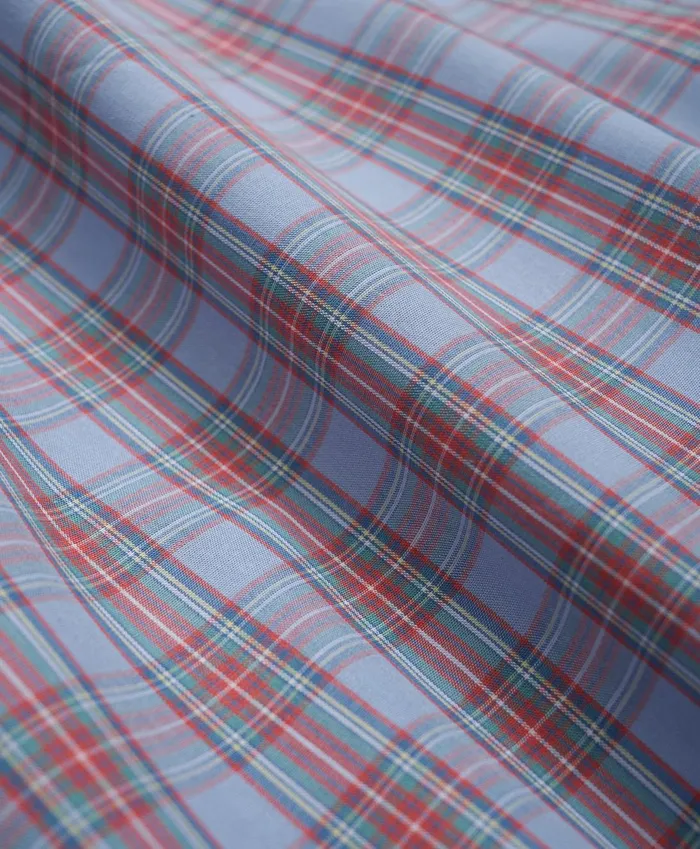 Underwear Men Brooks Brothers Cotton Broadcloth Tartan Boxers Light Blue