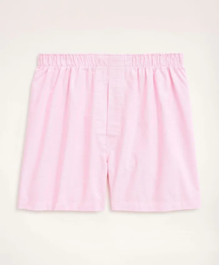 Underwear Men Brooks Brothers Oxford Cotton Boxers Pink
