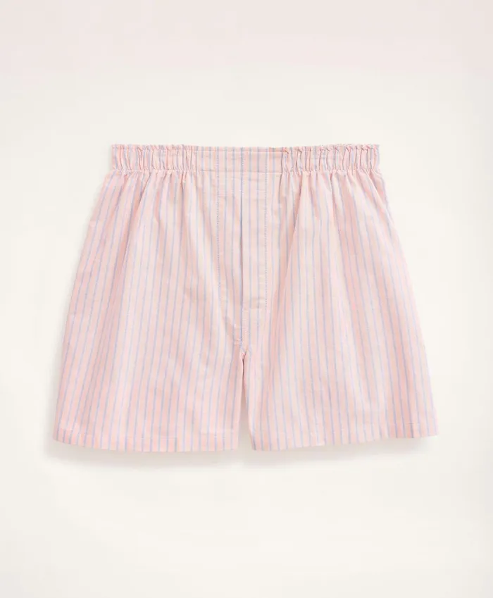 Underwear Men Brooks Brothers Oxford Stripe Boxers Orange