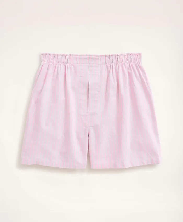 Underwear Men Brooks Brothers Oxford Stripe Boxers Pink