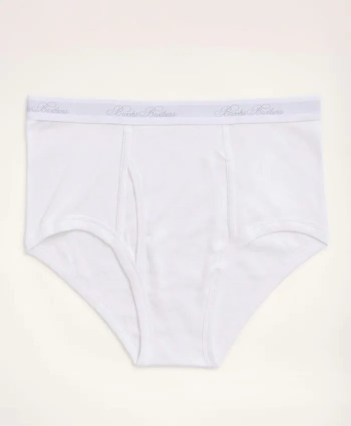 Underwear Men Brooks Brothers Supima Cotton Briefs3 Pack White