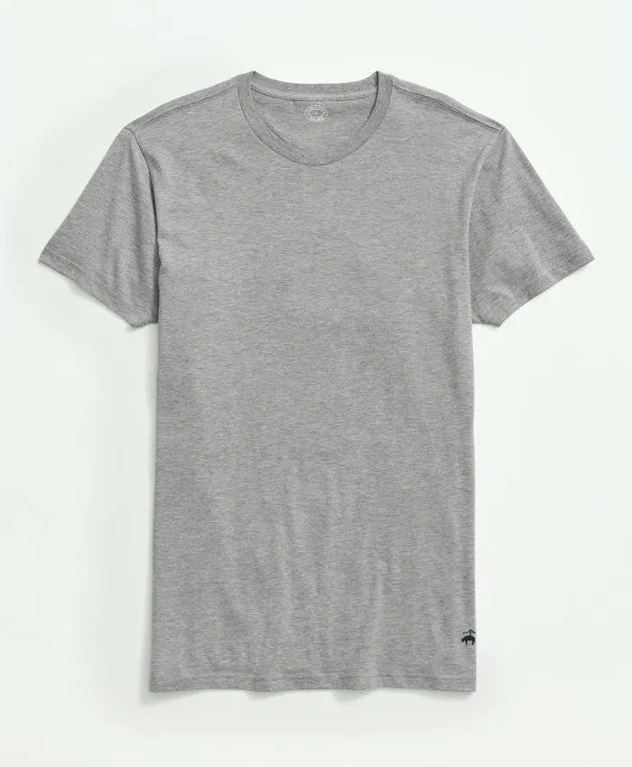 Underwear Men Brooks Brothers Supima Cotton Crewneck 3 Pack TShirts Grey