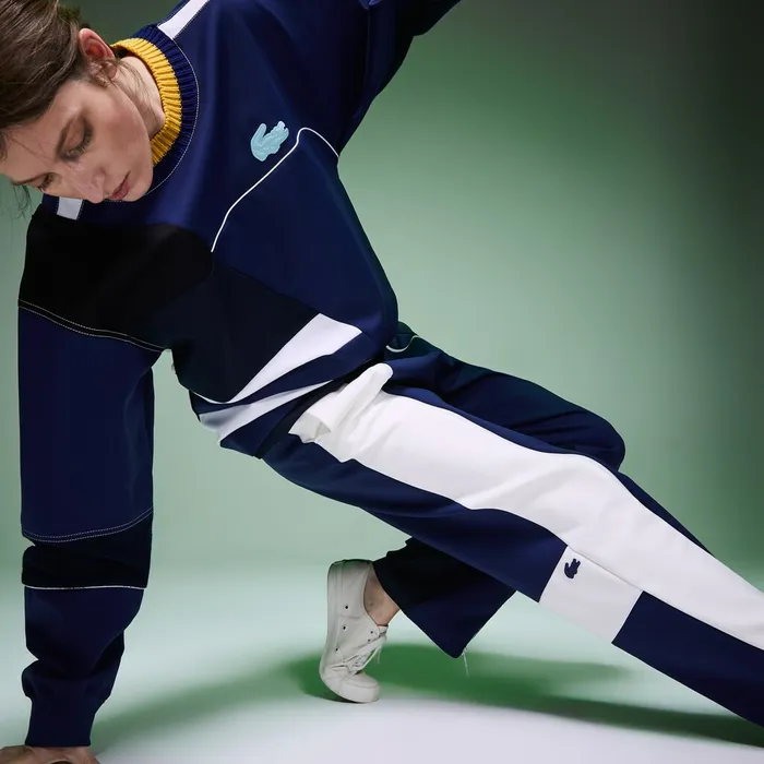 Unisex Fashion Show Multicolored Trackpants White Mens Lacoste Tracksuits Shop Online