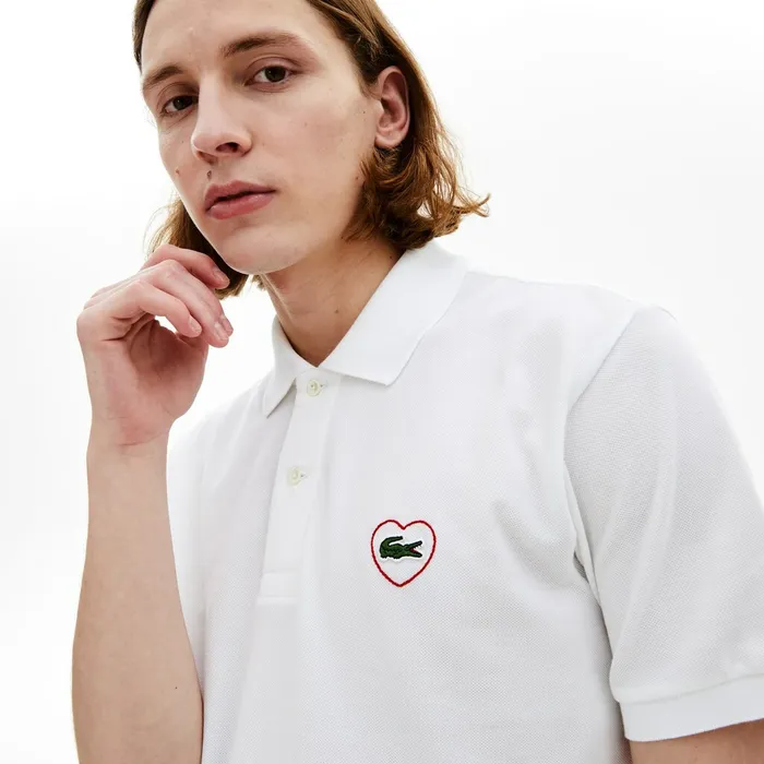 Unisex L1212 Polo Merci in Cotton Piqu White Womens Lacoste Polos Store
