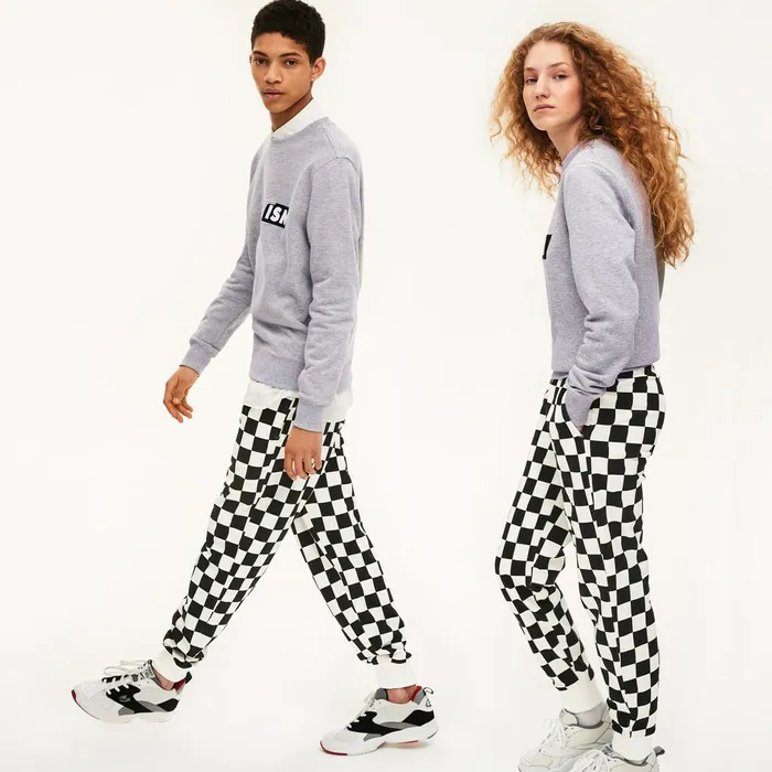 Unisex LIVE Check Fleece Tracksuit Pants WhiteBlack Womens Lacoste Pants and Shorts Outlet Factory Unisex LIVE Check Fleece Tracksuit Pants WhiteBlack Womens Lacoste Pants and Shorts Outlet Factory